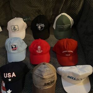 Lot of 9 hat caps
